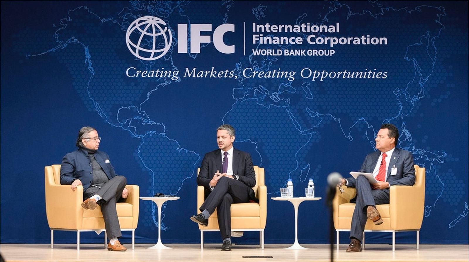 Cristián Roberts on a panel at the IFC, World Bank Group